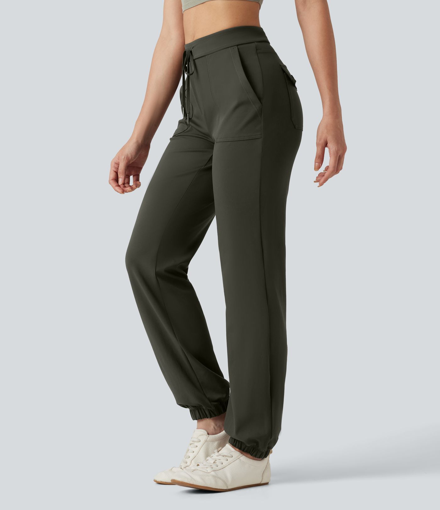 DayStretch Mid Rise Drawstring Casual Joggers with Pockets