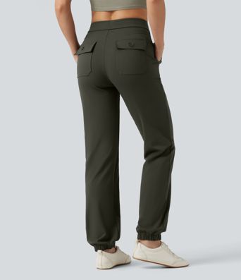 DayStretch Mid Rise Drawstring Casual Joggers with Pockets