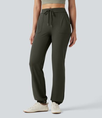 DayStretch Mid Rise Drawstring Casual Joggers with Pockets