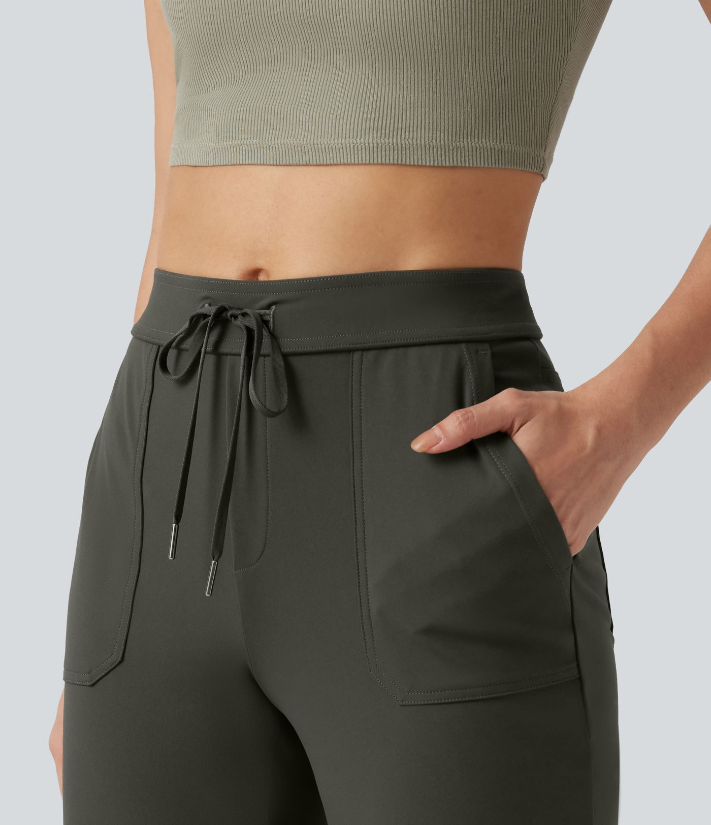 DayStretch Mid Rise Drawstring Casual Joggers with Pockets