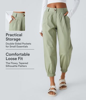 Mid Rise Casual Joggers with Pockets Mid Rise Casual Joggers with Pockets