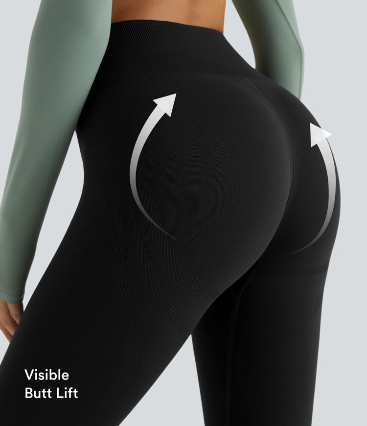 OneForm Seamless Flow Mid Rise Tummy Control Butt Lifting Yoga Leggings OneForm Seamless Flow Mid Rise Tummy Control Butt Lifting Yoga Leggings