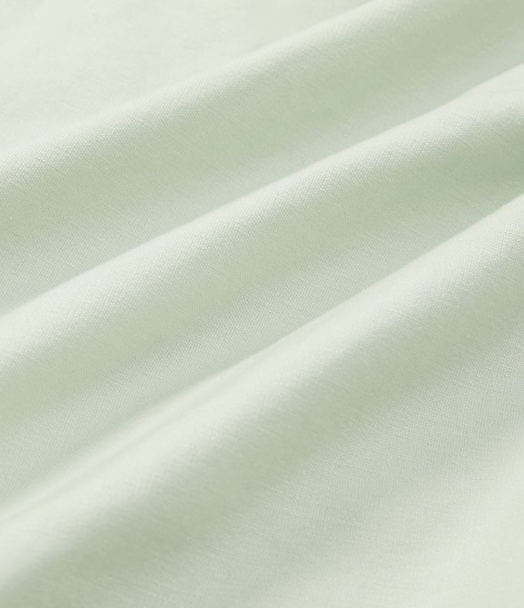 Boat Neck Cap Sleeve Tie-side Casual Linen-Blend Blouse