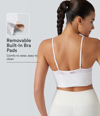 OneForm Seamless Flow Jacquard Built-in Bra Cropped Yoga Tank Top