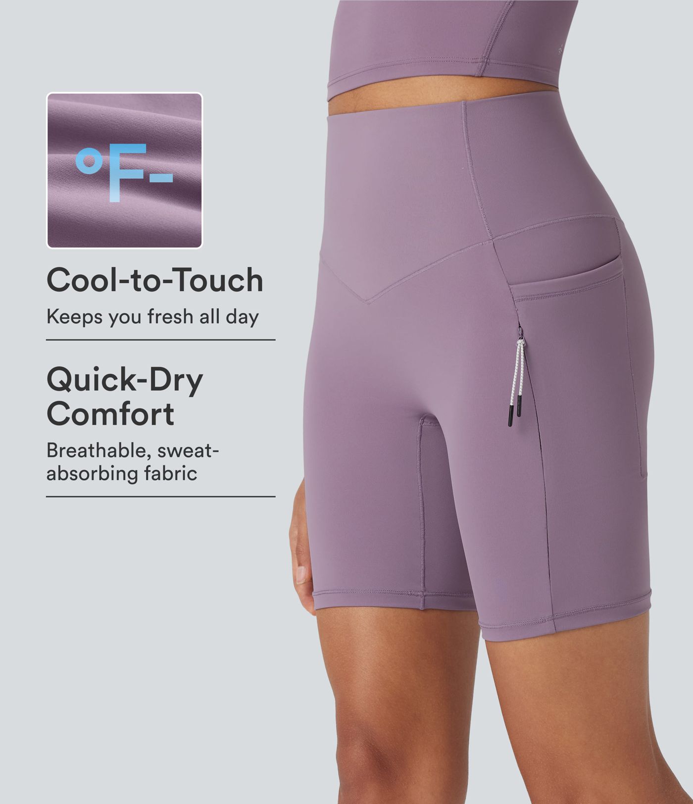 Halara UltraSculpt™ Cool Quick Dry High Waisted Tummy Control Hiking Biker Shorts 7'' with Pockets-UPF 50+ Halara UltraSculpt™ Cool Quick Dry High Waisted Tummy Control Hiking Biker Shorts 7'' with Pockets-UPF 50+