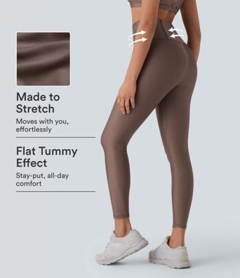 SoCinched Hohe Taille Bauchkontroll-Reflektierende Linie Tasche Glanz Laufleggings SoCinched Hohe Taille Bauchkontroll-Reflektierende Linie Tasche Glanz Laufleggings