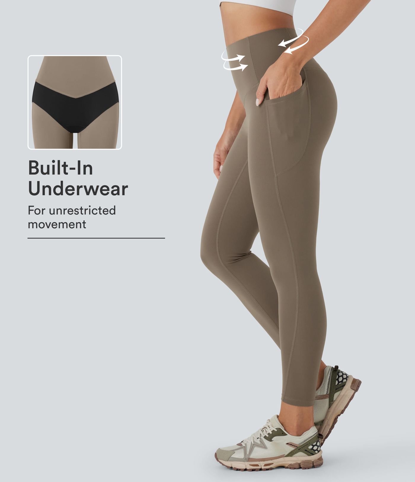 Halara UltraSculpt™ High Waisted Tummy Control Built-in Underwear Anti-Bacterial Shaping 7/8 Workout Leggings with Pockets Halara UltraSculpt™ High Waisted Tummy Control Built-in Underwear Anti-Bacterial Shaping 7/8 Workout Leggings with Pockets
