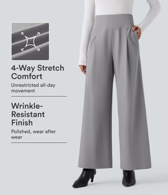 Halara Flex™ High Waisted Twill Work Baggy Pants with Pockets