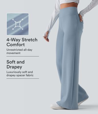 Hoch geschnittene, lässige Baggy-Hose mit Taschen Hoch geschnittene, lässige Baggy-Hose mit Taschen