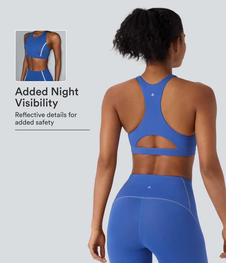 SpeedWave™ brassière de sport pour randonnée à maintien moyen, réfléchissante, dos nageur découpé, à séchage rapide SpeedWave™ brassière de sport pour randonnée à maintien moyen, réfléchissante, dos nageur découpé, à séchage rapide