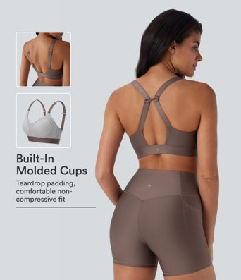 Top para correr Sheen de soporte medio