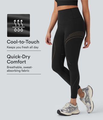 Halara UltraSculpt™ Cool Quick Dry High Waisted Tummy Control Ventilation Perforated Yoga Leggings-UPF 50+ Halara UltraSculpt™ Cool Quick Dry High Waisted Tummy Control Ventilation Perforated Yoga Leggings-UPF 50+