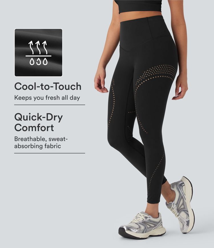 Halara UltraSculpt™ Cool Quick Dry High Waisted Tummy Control Ventilation Perforated Yoga Leggings-UPF 50+ Halara UltraSculpt™ Cool Quick Dry High Waisted Tummy Control Ventilation Perforated Yoga Leggings-UPF 50+