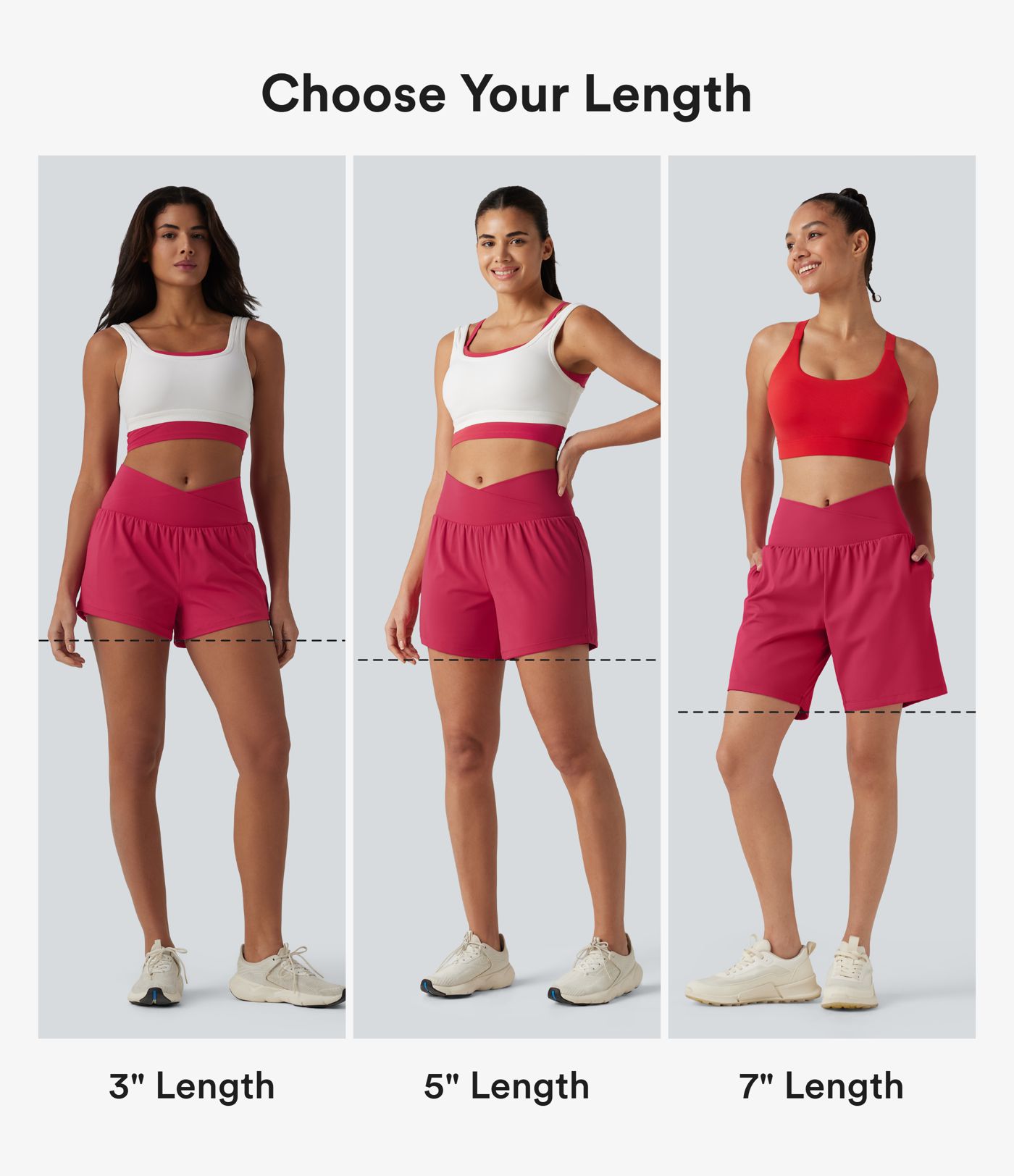 SoftlyZero™ Airy Crossover High Waisted 2-in-1 Cool Touch Yoga Shorts 3'' with Pockets