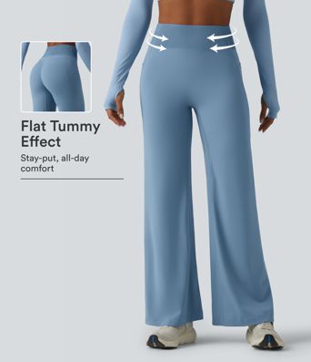 Halara UltraSculpt™ High-waisted Tummy Control Scrunch Yoga Straight-leg Pants with Pockets Halara UltraSculpt™ High-waisted Tummy Control Scrunch Yoga Straight-leg Pants with Pockets