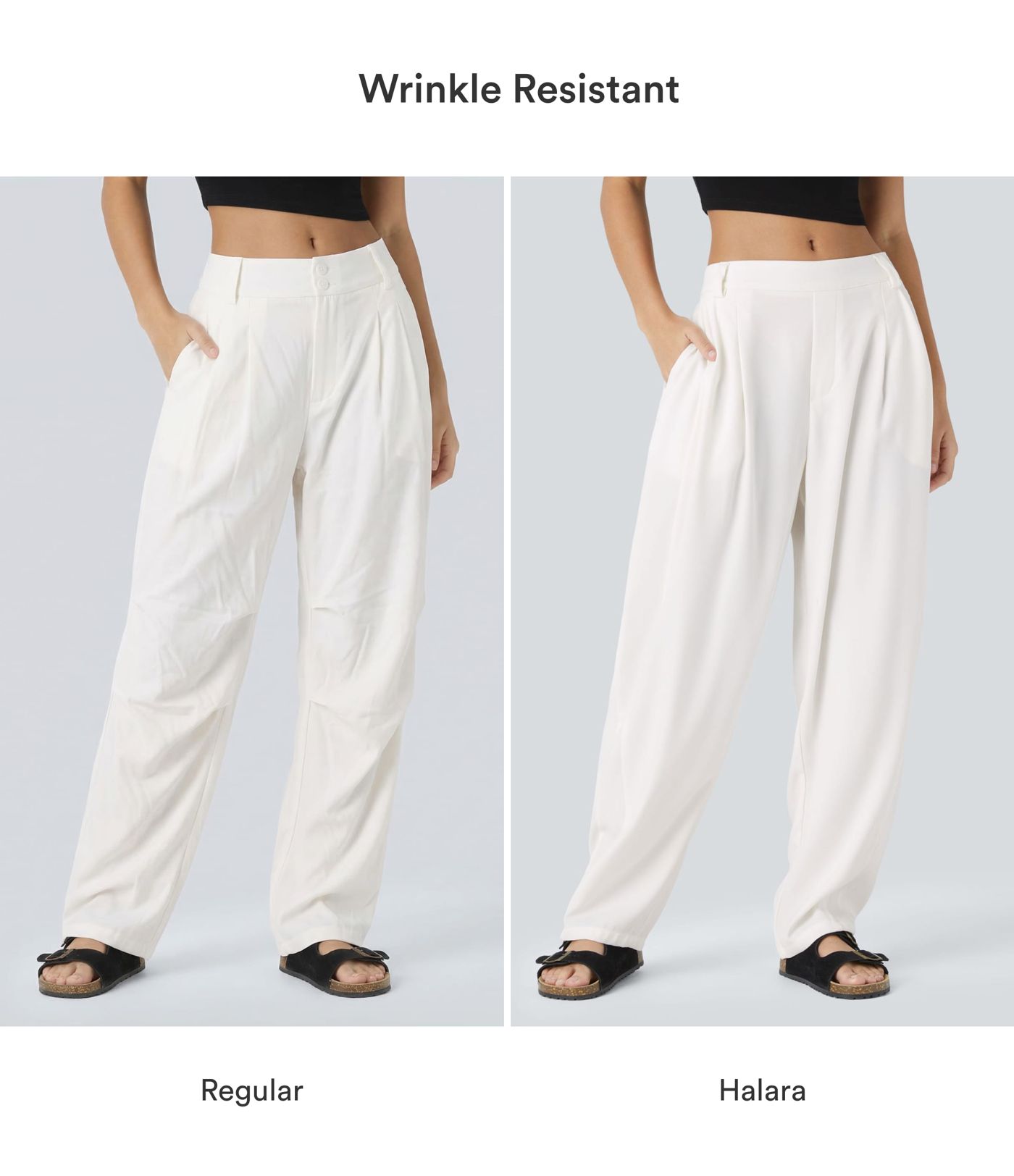 Mid Rise Pocket Barrel Leg Work Trousers Mid Rise Pocket Barrel Leg Work Trousers