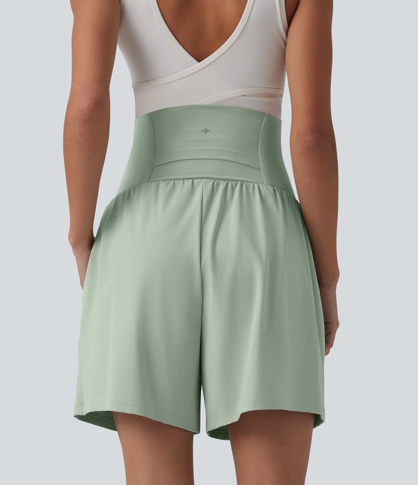 Softlyzero™ Airy Super High Waisted 2-in-1 Cool Touch Yoga Maternity Shorts 7'' with Pockets
