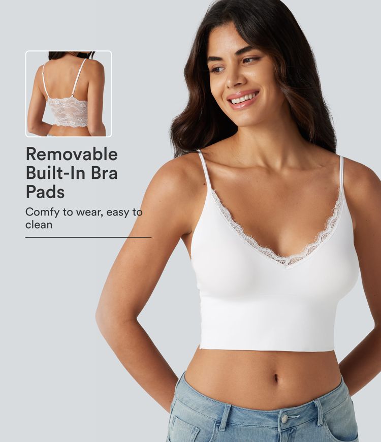 OneForm Seamless Flow Low Support Contrast Lace Casual Sports Bra OneForm Seamless Flow Low Support Contrast Lace Casual Sports Bra