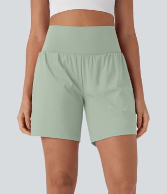 SoftlyZero™ Airy Super High Waisted 2-in-1 Cool Touch Yoga Shorts 7" with Pockets