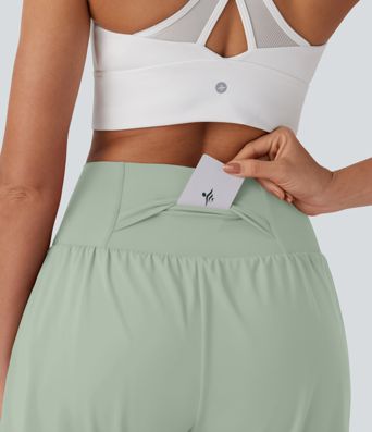 SoftlyZero™ Airy Super High Waisted 2-in-1 Cool Touch Yoga Shorts 7" with Pockets