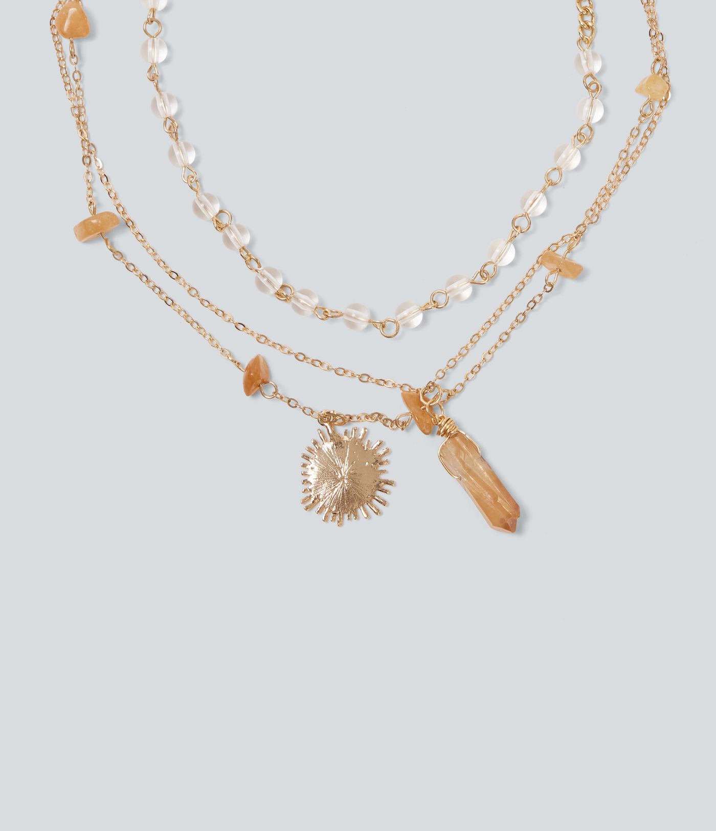Beaded Chain Necklace Set