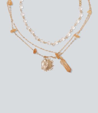 Beaded Chain Necklace Set
