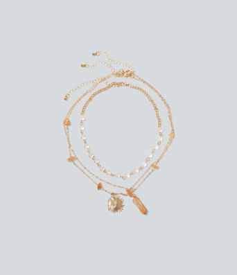 Beaded Chain Necklace Set