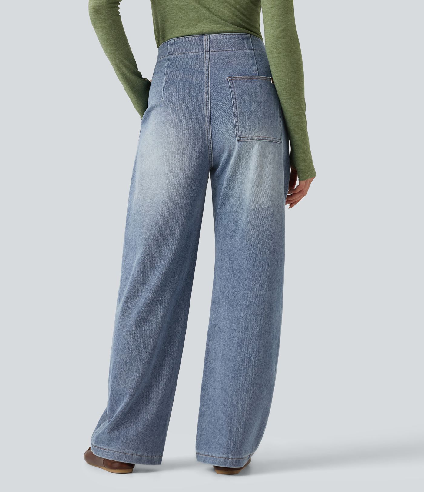 Halara Flex™ High-waisted Casual Tapered Jeans with Pockets