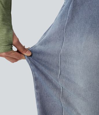 Halara Flex™ High-waisted Casual Tapered Jeans with Pockets