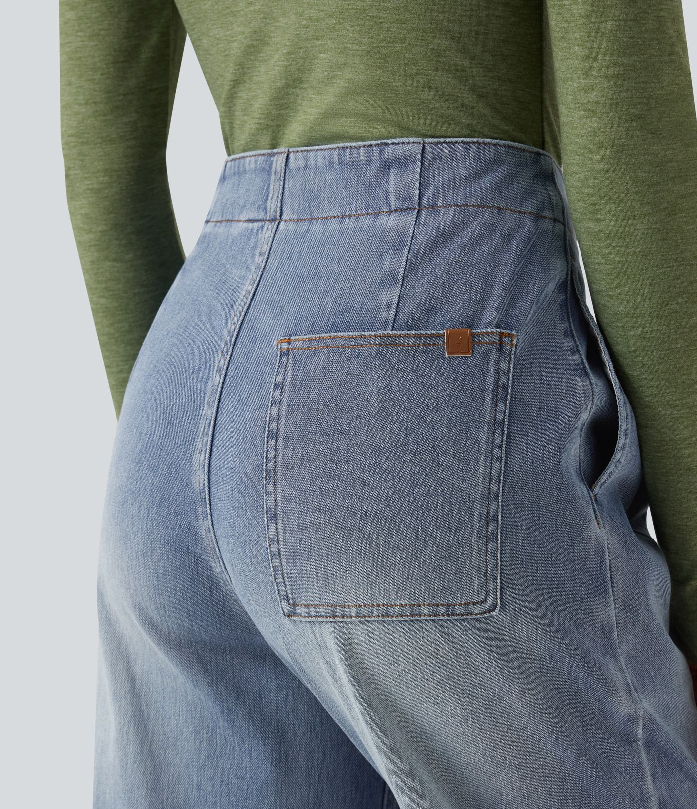 Halara Flex™ High-waisted Casual Tapered Jeans with Pockets