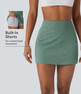 High Waisted 2-in-1 Pocket Mini Pickleball Skirt High Waisted 2-in-1 Pocket Mini Pickleball Skirt