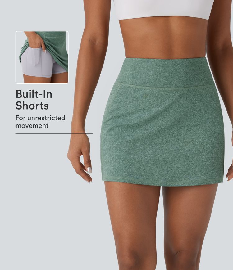 High Waisted 2-in-1 Pocket Mini Pickleball Skirt High Waisted 2-in-1 Pocket Mini Pickleball Skirt