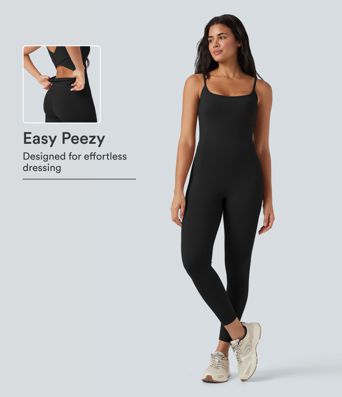 SoftlyZero™ Luftiger U-Ausschnitt InstantCool Yoga-Jumpsuit – Easy-Peezy-Edition