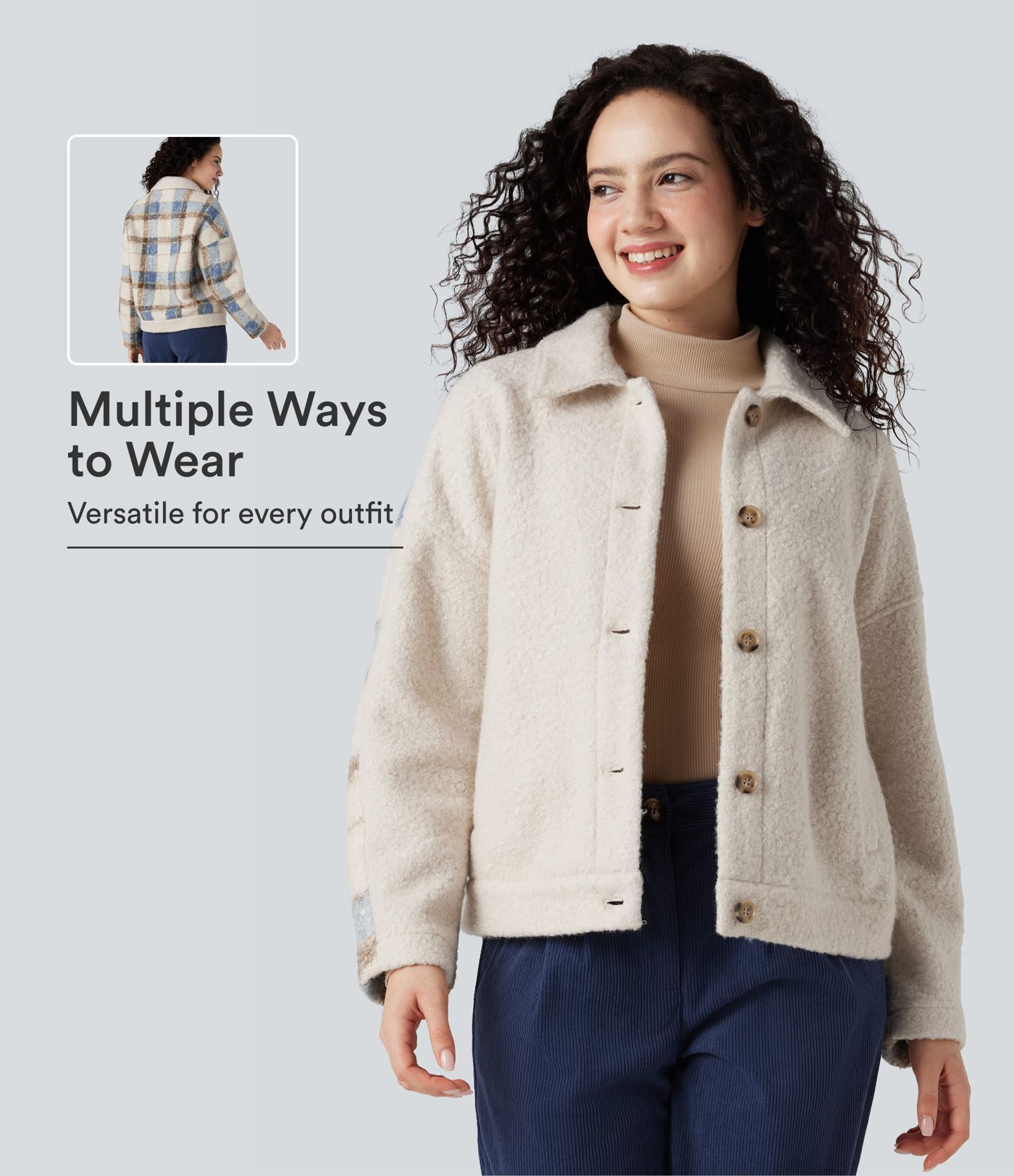 Lapel Long Sleeve Casual Sherpa Jacket Lapel Long Sleeve Casual Sherpa Jacket