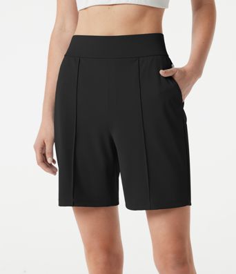 High Waisted Quick Dry Golf Shorts with Pockets 7''-Golf Tee-UPF40+
