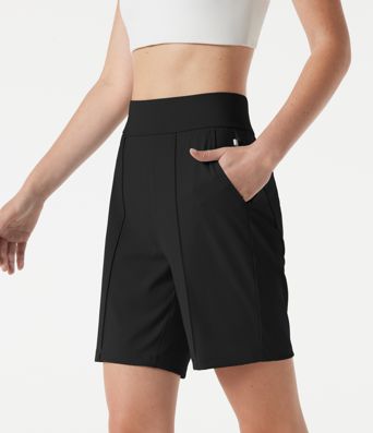 High Waisted Quick Dry Golf Shorts with Pockets 7''-Golf Tee-UPF40+