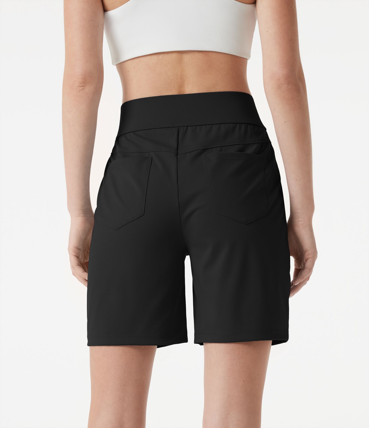 High Waisted Quick Dry Golf Shorts with Pockets 7''-Golf Tee-UPF40+