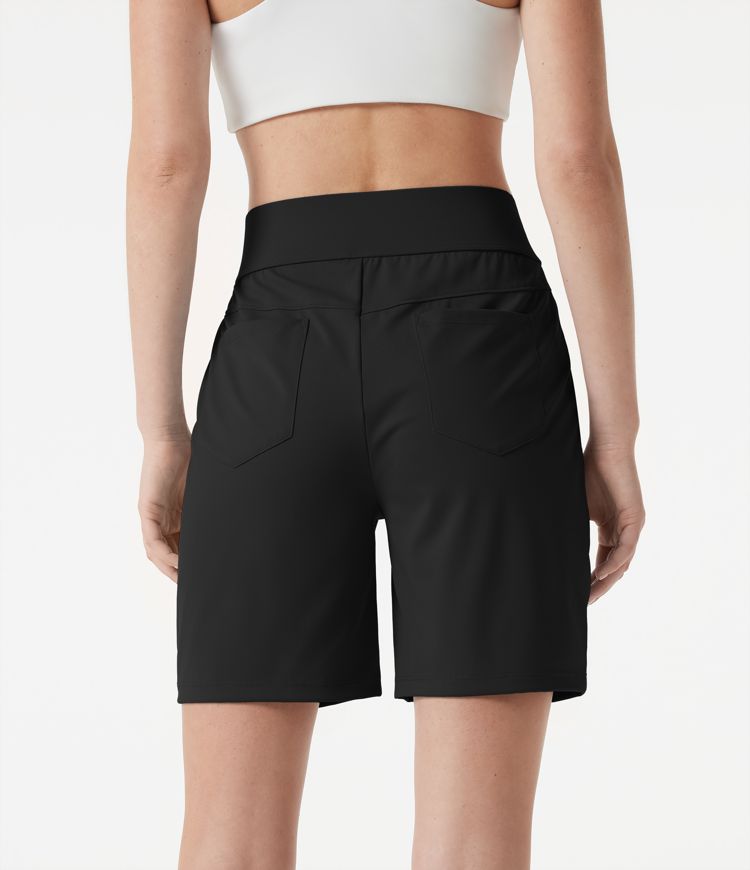 High Waisted Quick Dry Golf Shorts with Pockets 7''-Golf Tee-UPF40+