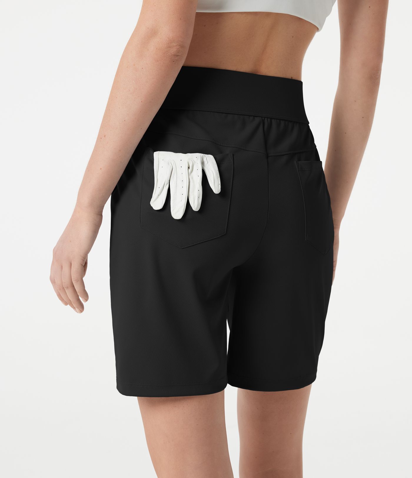 High Waisted Quick Dry Golf Shorts with Pockets 7''-Golf Tee-UPF40+