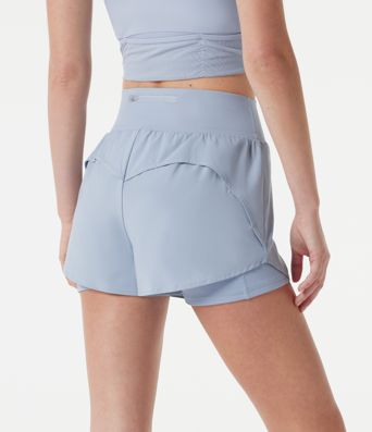 Short de sport 2-en-1 Breezeful™ taille haute à cordon ajustable, séchage rapide et poches