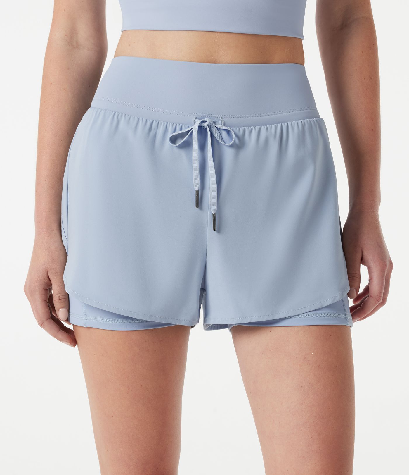 Short de sport 2-en-1 Breezeful™ taille haute à cordon ajustable, séchage rapide et poches