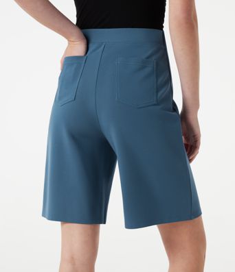 Shorts de trabajo holgados de talle alto con botones decorativos y bolsillos