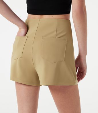 High Waisted Work Shorts 3'' with Pockets