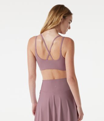 Low Support V Neck Built-in Bra Cool Touch Quick Dry Yoga Sports Bra-UPF50+
