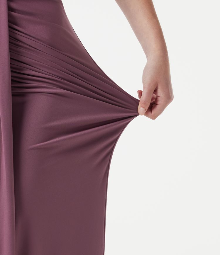 High Waisted Ruched Bodycon Midi Casual Skirt