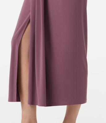 High Waisted Ruched Bodycon Midi Casual Skirt