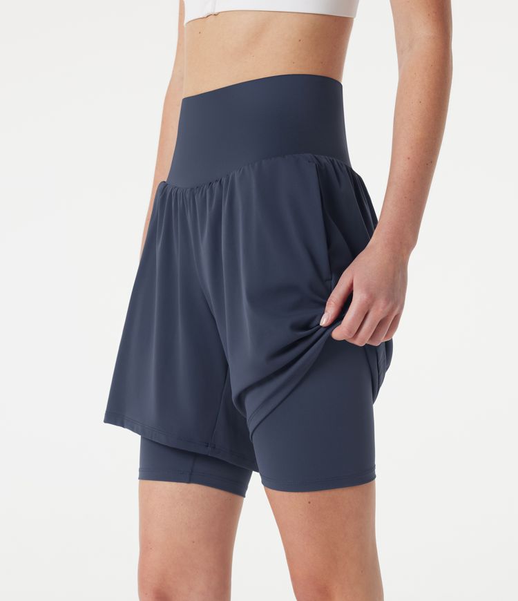 Softlyzero™ Airy, superhohe 2-in-1-Yoga-Shorts mit kühlendem Tragegefühl, mit Taschen - 22,86 cm Softlyzero™ Airy, superhohe 2-in-1-Yoga-Shorts mit kühlendem Tragegefühl, mit Taschen - 22,86 cm