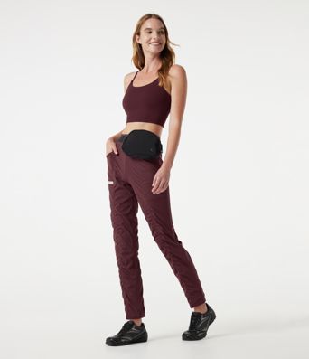 High-waisted Ruched Quick Dry Running Slim Pants with Pockets