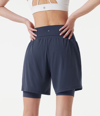 Softlyzero™ Airy, superhohe 2-in-1-Yoga-Shorts mit kühlendem Tragegefühl, mit Taschen - 22,86 cm Softlyzero™ Airy, superhohe 2-in-1-Yoga-Shorts mit kühlendem Tragegefühl, mit Taschen - 22,86 cm