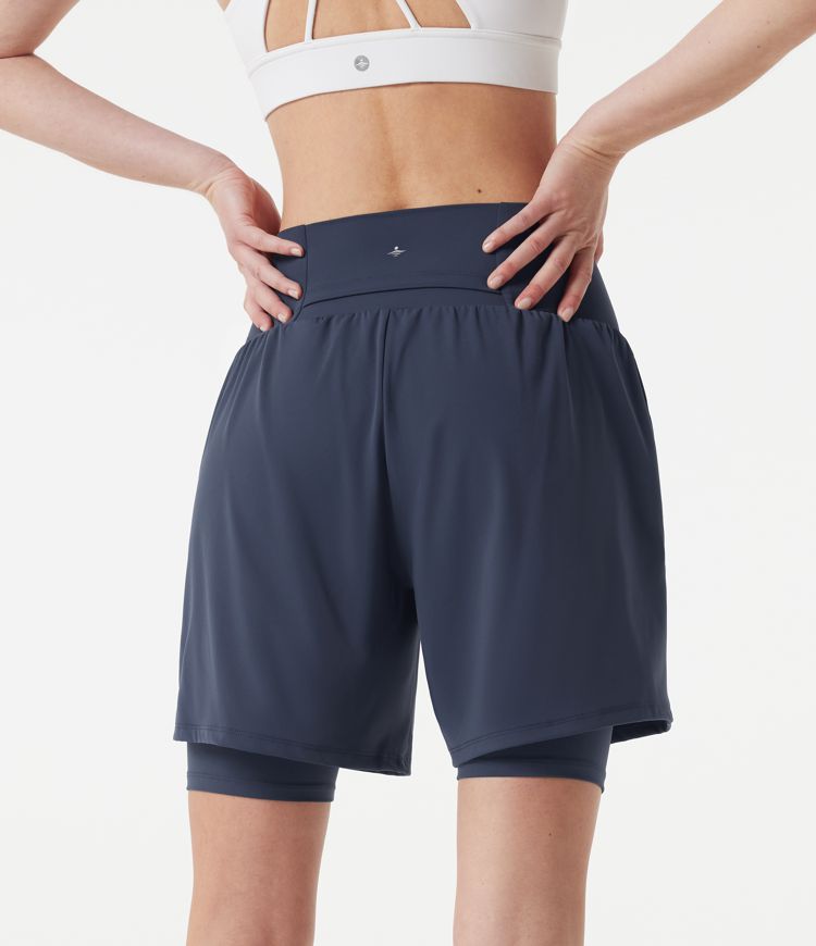 Softlyzero™ Airy, superhohe 2-in-1-Yoga-Shorts mit kühlendem Tragegefühl, mit Taschen - 22,86 cm Softlyzero™ Airy, superhohe 2-in-1-Yoga-Shorts mit kühlendem Tragegefühl, mit Taschen - 22,86 cm